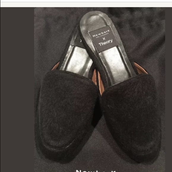 Theory Shoes - Newbark Los Angeles theory black fuzzy mule new